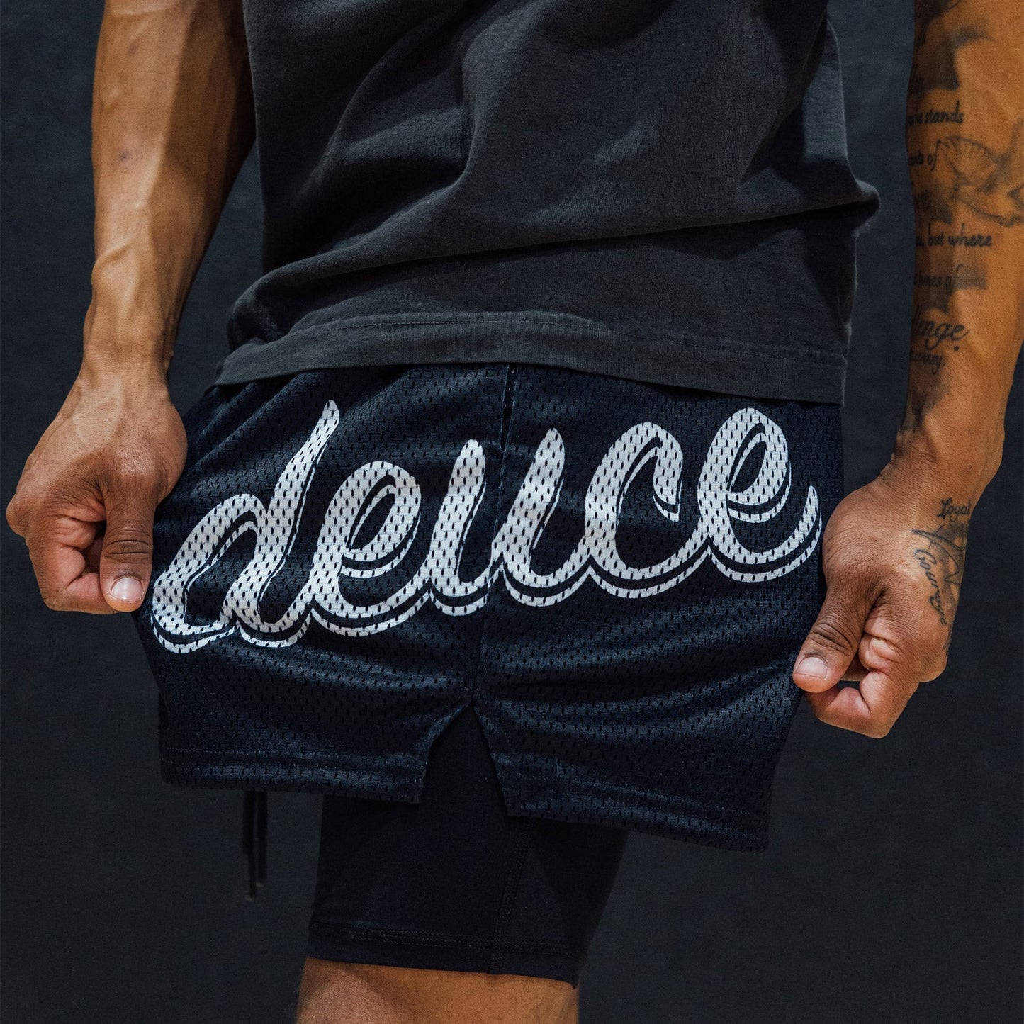 Mesh Shorts "Black White"